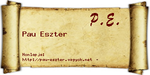 Pau Eszter névjegykártya
